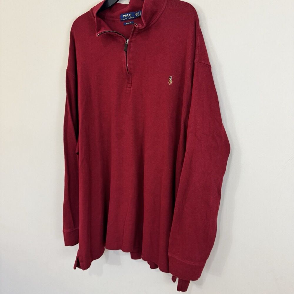 Polo Ralph Lauren Estate Rib Flesh Pony 1/4 Zip Pullover Sweater Men's Size 3XB